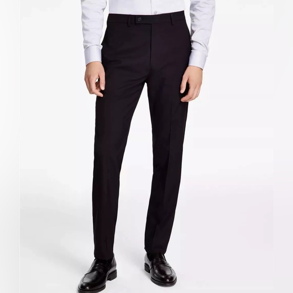 Tommy Hilfiger Men Modern Fit Stretch Suit Pants Black 36/34 Brand New - Picture 1 of 4